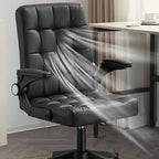 Modern Minimalist Linen Wood Plastic Metal Mid-Back Swivel Height Adjustable Desk Chair Backrest Armrest For Home Office DFM-F