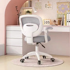 Modern Minimalist Kids Fabric Nylon Plastic Stainless Steel Mid-Back Height Adjustable Desk Chair Backrest Armrest Footrest For Home Office DFM-F
