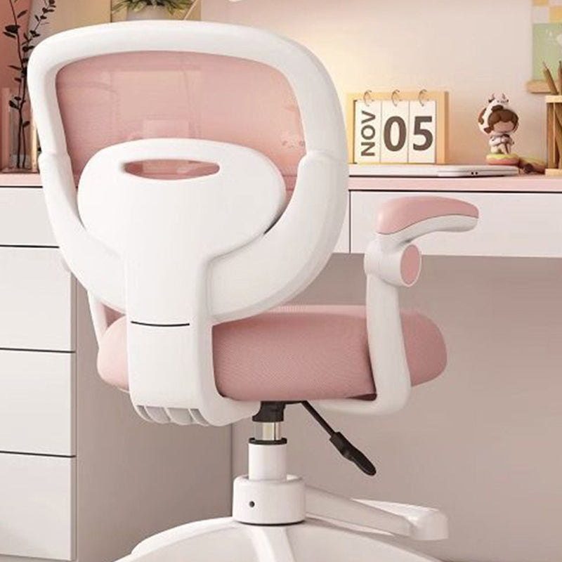 Modern Minimalist Kids Fabric Nylon Plastic Stainless Steel Mid-Back Height Adjustable Desk Chair Backrest Armrest Footrest For Home Office DFM-F