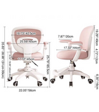 Modern Minimalist Kids Fabric Nylon Plastic Stainless Steel Mid-Back Height Adjustable Desk Chair Backrest Armrest Footrest For Home Office DFM-F