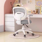 Modern Minimalist Kids Fabric Nylon Plastic Stainless Steel Mid-Back Height Adjustable Desk Chair Backrest Armrest Footrest For Home Office DFM-F