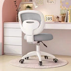 Modern Minimalist Kids Fabric Nylon Plastic Stainless Steel Mid-Back Height Adjustable Desk Chair Backrest Armrest Footrest For Home Office DFM-F