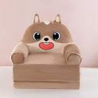 Lumendat Contemporary Creative Kids Animal Shape Velvet Foam Sponge Curved Foldable Accent Chair Backrest Armrest For Living Room Lumendat