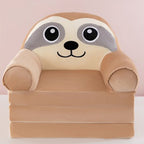 Lumendat Contemporary Creative Kids Animal Shape Velvet Foam Sponge Curved Foldable Accent Chair Backrest Armrest For Living Room Lumendat