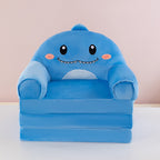 Lumendat Contemporary Creative Kids Animal Shape Velvet Foam Sponge Curved Foldable Accent Chair Backrest Armrest For Living Room Lumendat