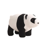 Lumendat Contemporary Creative Kids Bear Shape Teddy Fleece Solid Wood Multi-layer Board Pine Wood Low Stool Backless Armless For Living Room Lumendat