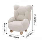 Lumendat Contemporary Creative Kids Bear Shape Lamb Fleece Rubberwood Sponge Sofa Backrest Armrest For Living Room Lumendat