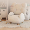 Lumendat Contemporary Creative Kids Bear Shape Lamb Fleece Rubberwood Sponge Sofa Backrest Armrest For Living Room Lumendat
