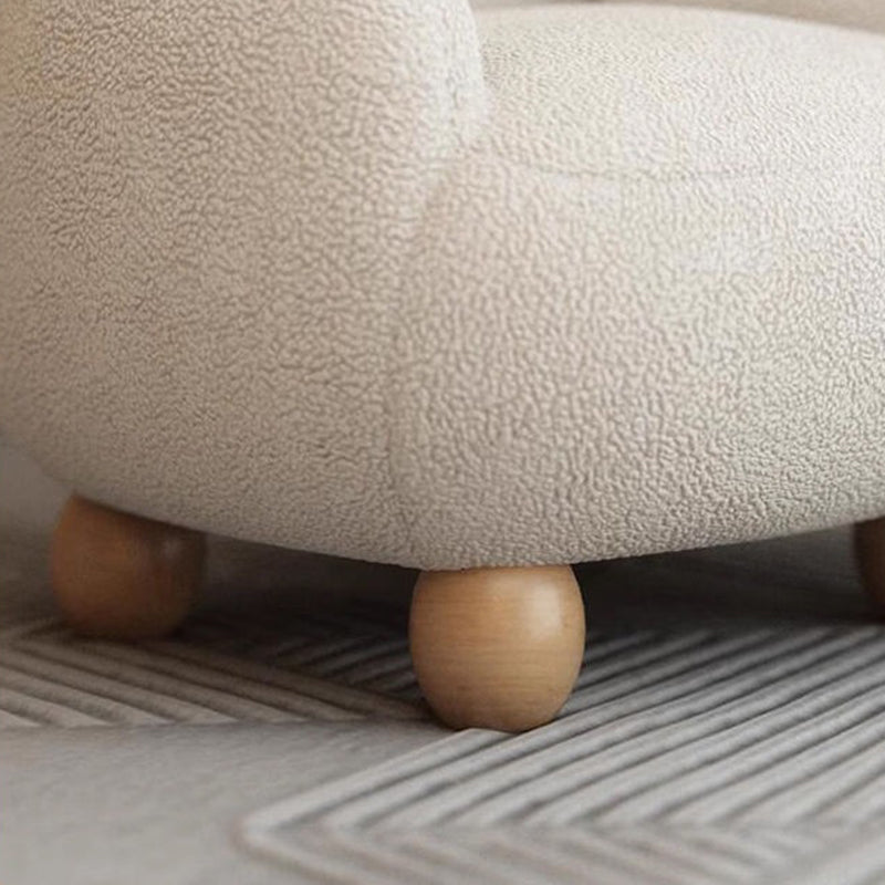 Lumendat Contemporary Creative Kids Bear Shape Lamb Fleece Rubberwood Sponge Sofa Backrest Armrest For Living Room Lumendat