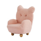 Lumendat Contemporary Creative Kids Bear Shape Lamb Fleece Rubberwood Sponge Sofa Backrest Armrest For Living Room Lumendat