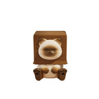 Lumendat Contemporary Creative Kids Cat Shape Resin Low Stool Backless Armless For Entryways Lumendat