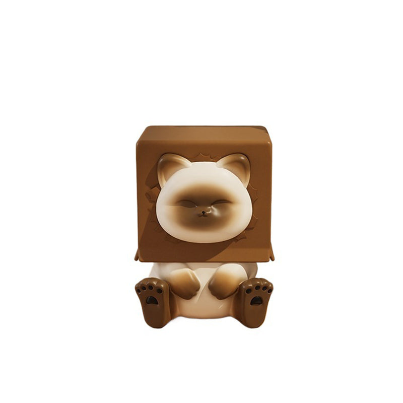 Lumendat Contemporary Creative Kids Cat Shape Resin Low Stool Backless Armless For Entryways Lumendat