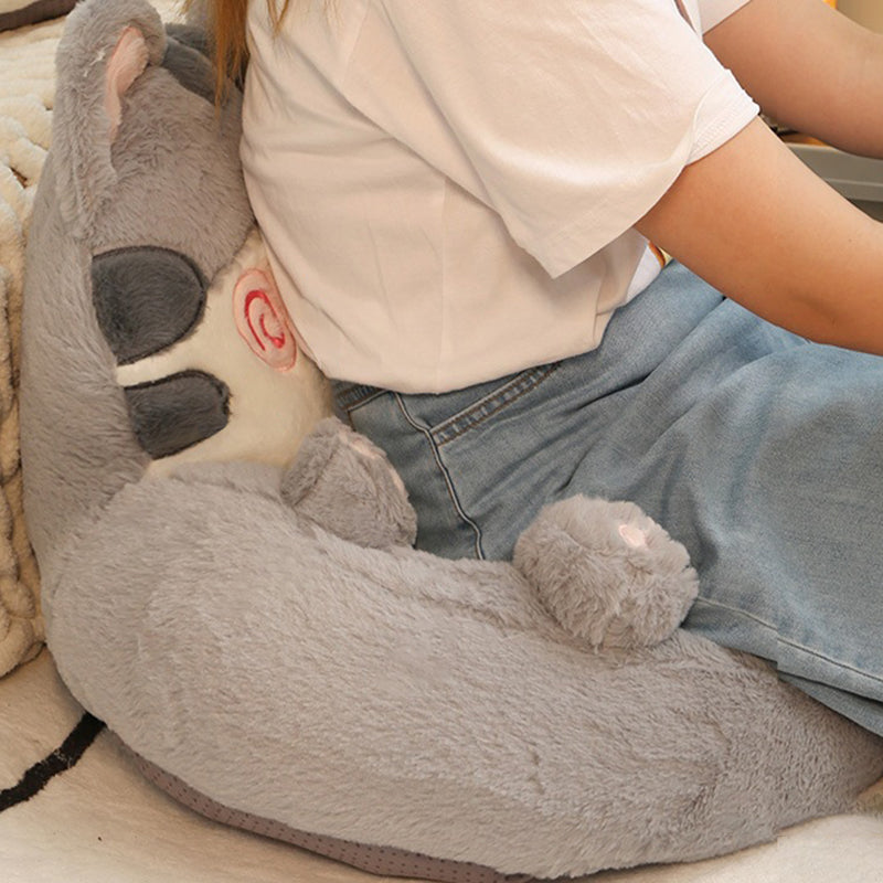 Lumendat Contemporary Creative Kids Cat Shape Velvet PP Cotton Sofa Backrest Armless For Living Room Lumendat