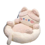 Lumendat Contemporary Creative Kids Cat Shape Velvet PP Cotton Sofa Backrest Armless For Living Room Lumendat