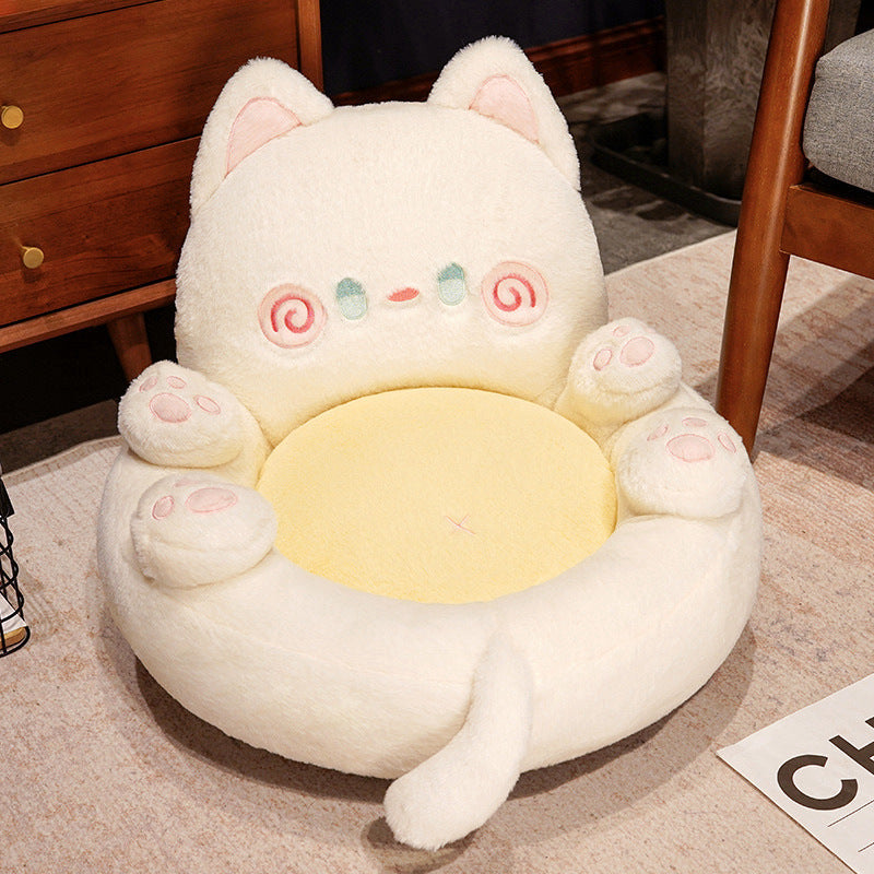 Lumendat Contemporary Creative Kids Cat Shape Velvet PP Cotton Sofa Backrest Armless For Living Room Lumendat