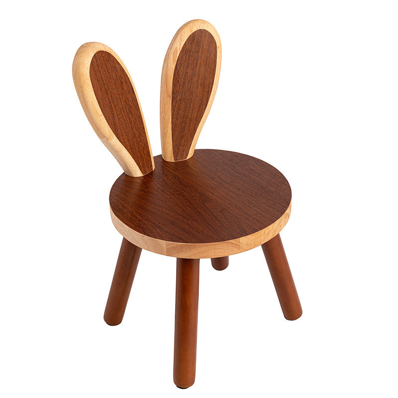 Lumendat Contemporary Creative Kids Rabbit Shape Solid Wood Multi-layer Board Low Stool Backrest Armless For Living Room Lumendat