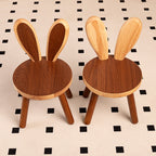 Lumendat Contemporary Creative Kids Rabbit Shape Solid Wood Multi-layer Board Low Stool Backrest Armless For Living Room Lumendat