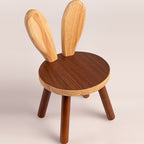 Lumendat Contemporary Creative Kids Rabbit Shape Solid Wood Multi-layer Board Low Stool Backrest Armless For Living Room Lumendat