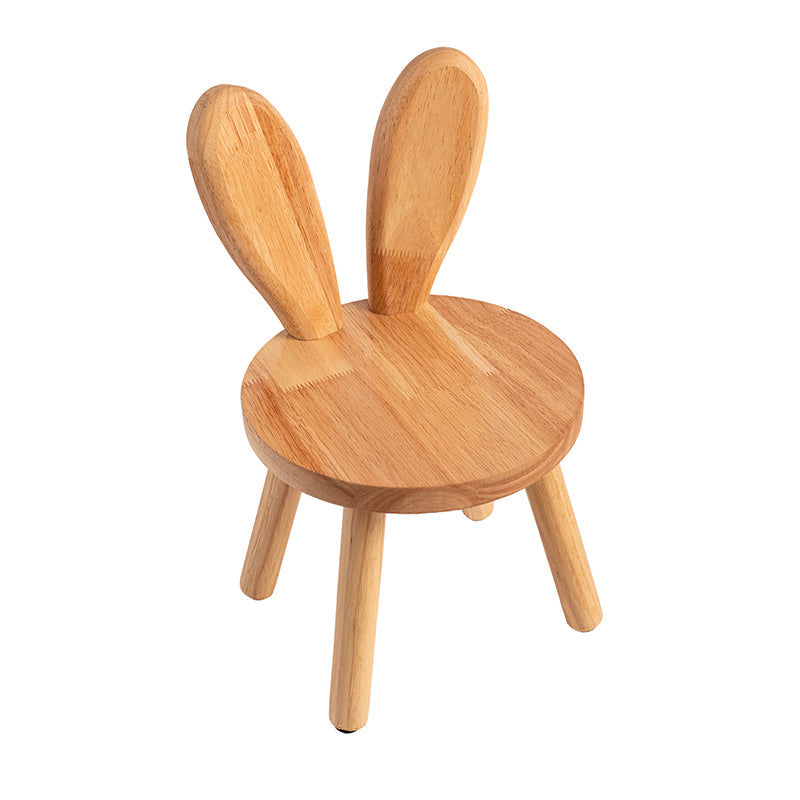 Lumendat Contemporary Creative Kids Rabbit Shape Solid Wood Multi-layer Board Low Stool Backrest Armless For Living Room Lumendat