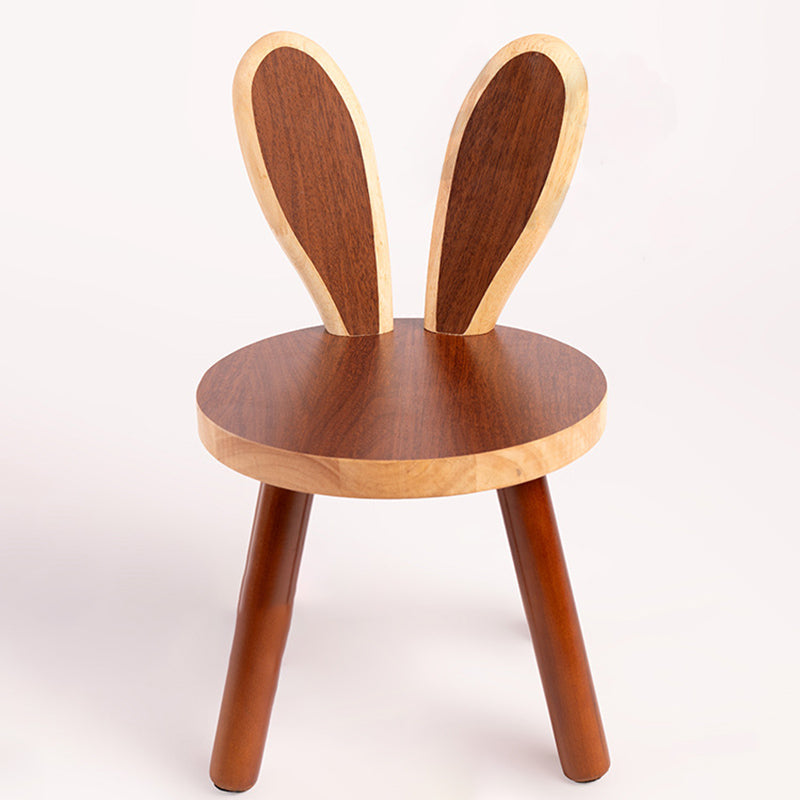 Lumendat Contemporary Creative Kids Rabbit Shape Solid Wood Multi-layer Board Low Stool Backrest Armless For Living Room Lumendat