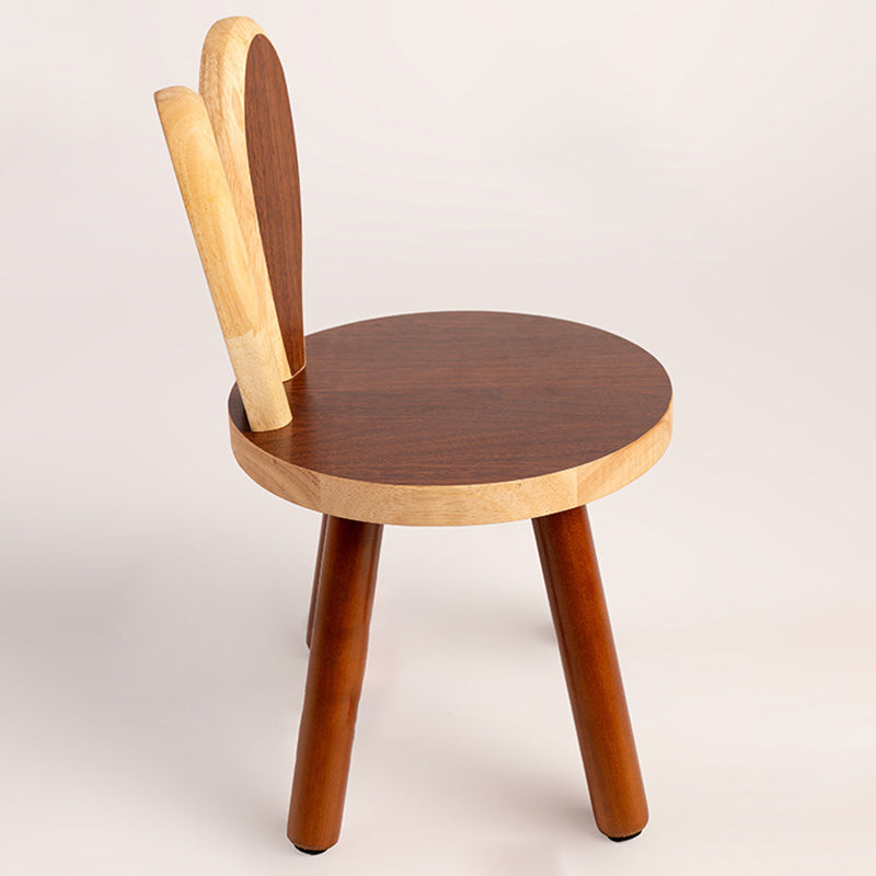 Lumendat Contemporary Creative Kids Rabbit Shape Solid Wood Multi-layer Board Low Stool Backrest Armless For Living Room Lumendat