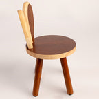 Lumendat Contemporary Creative Kids Rabbit Shape Solid Wood Multi-layer Board Low Stool Backrest Armless For Living Room Lumendat
