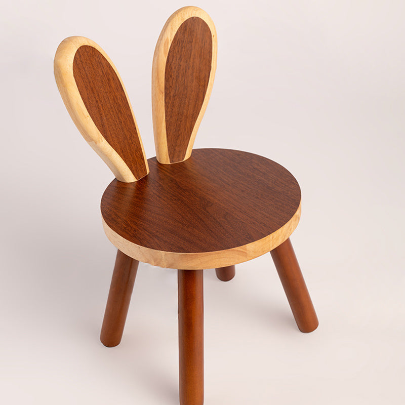 Lumendat Contemporary Creative Kids Rabbit Shape Solid Wood Multi-layer Board Low Stool Backrest Armless For Living Room Lumendat