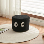 Lumendat Contemporary Creative Kids Round Lamb Fleece Solid Wood Multi-layer Board Removable Washable Low Stool Backless Armless For Entryways Lumendat
