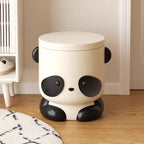 Lumendat Contemporary Creative Kids Panda Shape Resin Storage Low Stool Backless Armless For Living Room Lumendat