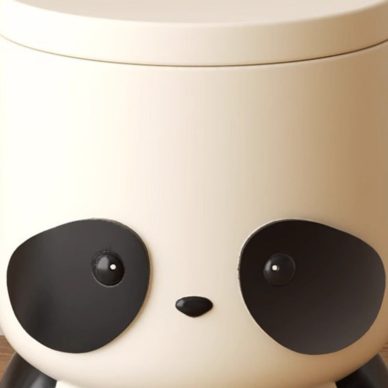 Lumendat Contemporary Creative Kids Panda Shape Resin Storage Low Stool Backless Armless For Living Room Lumendat
