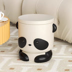 Lumendat Contemporary Creative Kids Panda Shape Resin Storage Low Stool Backless Armless For Living Room Lumendat