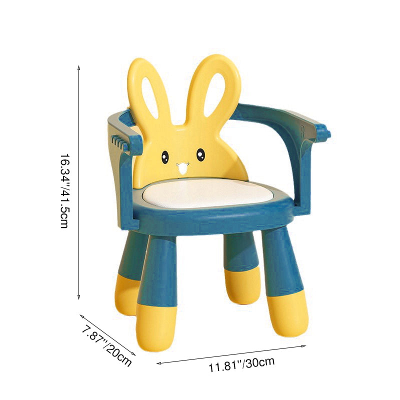 Lumendat Contemporary Creative Kids Rabbit Shape PVC Leather PP Low Stool Backrest Armrest For Living Room Lumendat