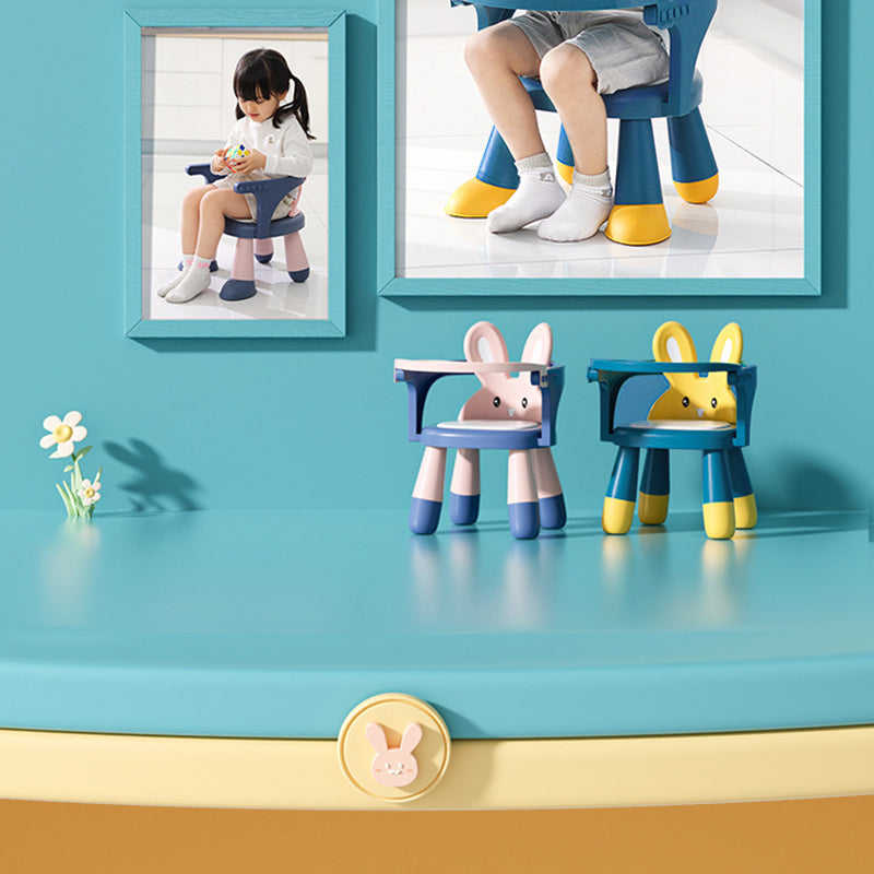 Lumendat Contemporary Creative Kids Rabbit Shape PVC Leather PP Low Stool Backrest Armrest For Living Room Lumendat
