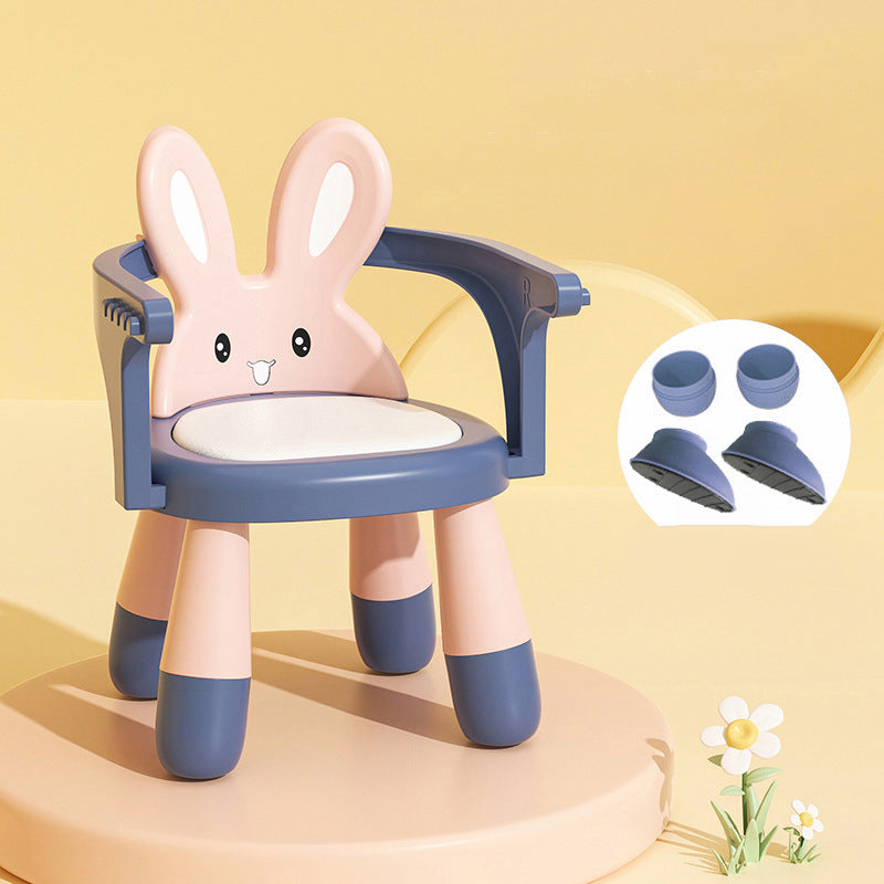 Lumendat Contemporary Creative Kids Rabbit Shape PVC Leather PP Low Stool Backrest Armrest For Living Room Lumendat