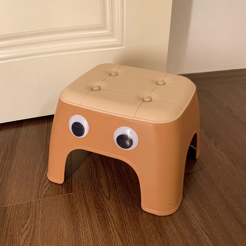 Lumendat Contemporary Creative Kids Rectangular PP Plastic Stackable Low Stool Backless Armless For Living Room Lumendat