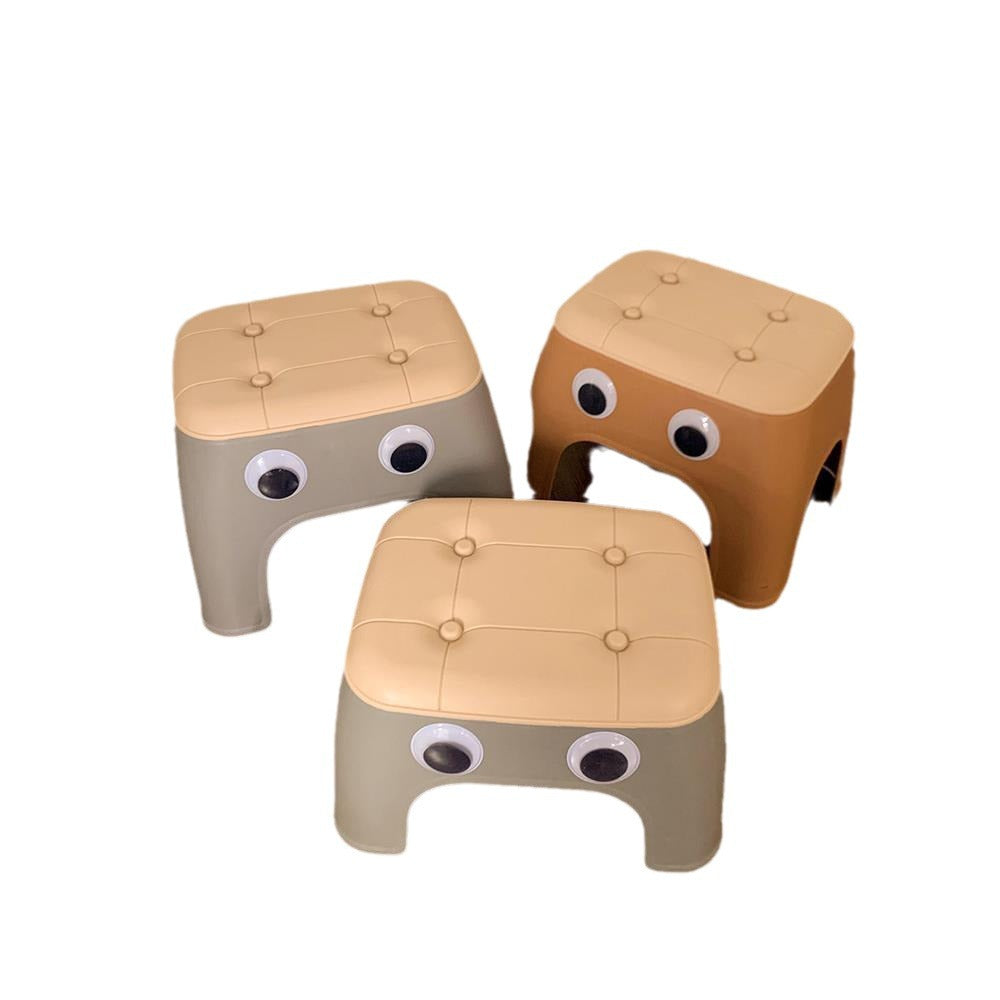 Lumendat Contemporary Creative Kids Rectangular PP Plastic Stackable Low Stool Backless Armless For Living Room Lumendat
