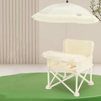 Lumendat Modern Minimalist Oxford Fabric Square Kids Dining Chair Foldable High Chair With Backrest Armrests Tray For Garden & Restaurant Lumendat