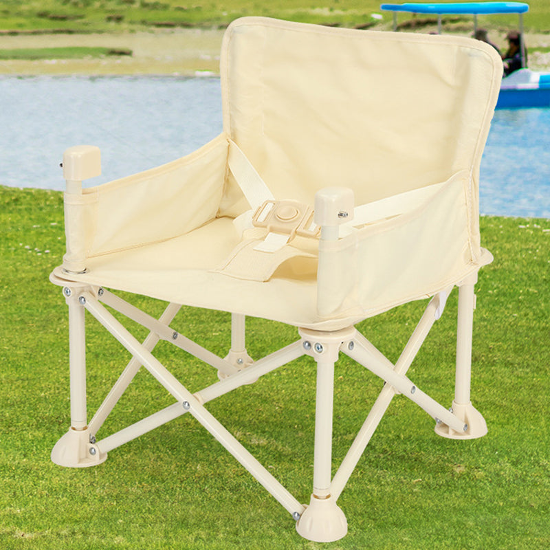 Lumendat Modern Minimalist Oxford Fabric Square Kids Dining Chair Foldable High Chair With Backrest Armrests Tray For Garden & Restaurant Lumendat