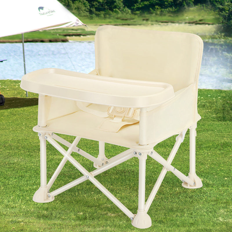 Lumendat Modern Minimalist Oxford Fabric Square Kids Dining Chair Foldable High Chair With Backrest Armrests Tray For Garden & Restaurant Lumendat
