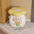 Lumendat Contemporary Creative Kids Resin Sheep-Shape Low Stool For Entryway, Living Room, Bedroom Lumendat