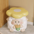 Lumendat Contemporary Creative Kids Resin Sheep-Shape Low Stool For Entryway, Living Room, Bedroom Lumendat