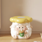 Lumendat Contemporary Creative Kids Resin Sheep-Shape Low Stool For Entryway, Living Room, Bedroom Lumendat