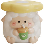 Lumendat Contemporary Creative Kids Resin Sheep-Shape Low Stool For Entryway, Living Room, Bedroom Lumendat