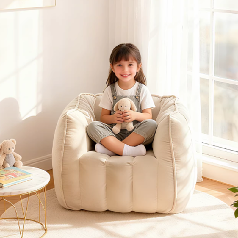 Lumendat Modern Minimalist Rectangular Velvet Rebound Sponge Compressible Kid Lazy Sofa Backrest Armrest For Living Room Lumendat
