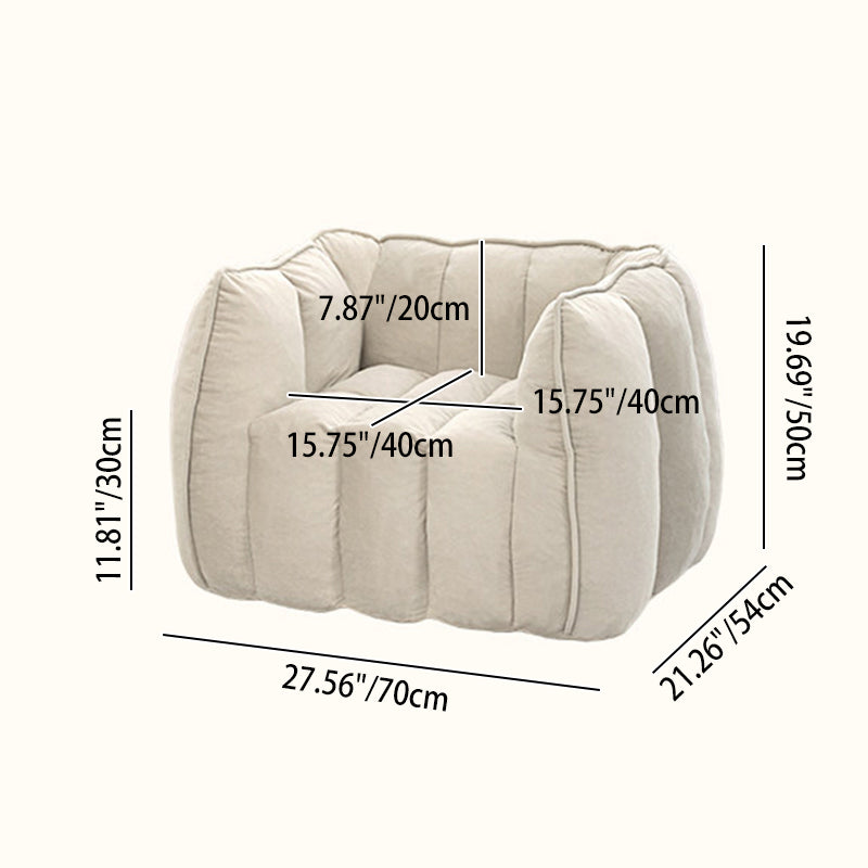 Lumendat Modern Minimalist Rectangular Velvet Rebound Sponge Compressible Kid Lazy Sofa Backrest Armrest For Living Room Lumendat