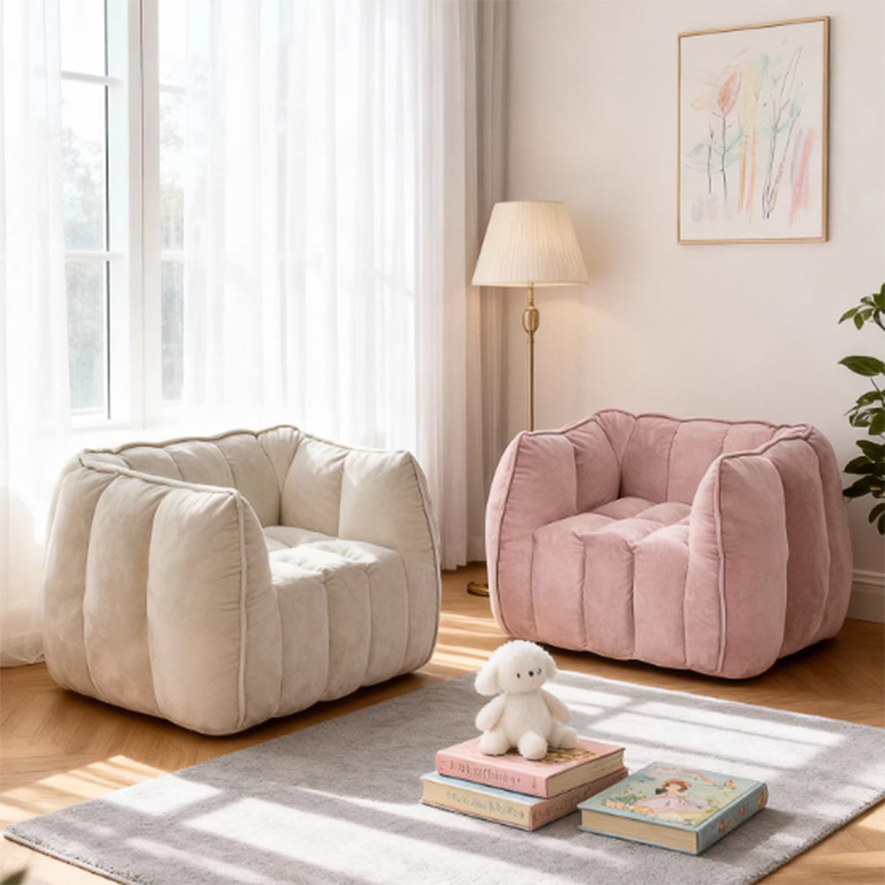 Lumendat Modern Minimalist Rectangular Velvet Rebound Sponge Compressible Kid Lazy Sofa Backrest Armrest For Living Room Lumendat