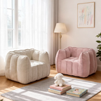Lumendat Modern Minimalist Rectangular Velvet Rebound Sponge Compressible Kid Lazy Sofa Backrest Armrest For Living Room Lumendat
