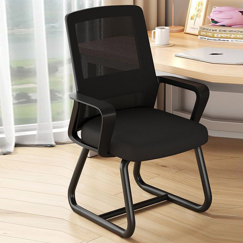 Modern Minimalist Square Rectangular Mesh Fabric Carbon Steel Desk Chair Backrest Armrest For Home Office DFM-F