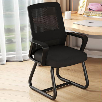 Modern Minimalist Square Rectangular Mesh Fabric Carbon Steel Desk Chair Backrest Armrest For Home Office