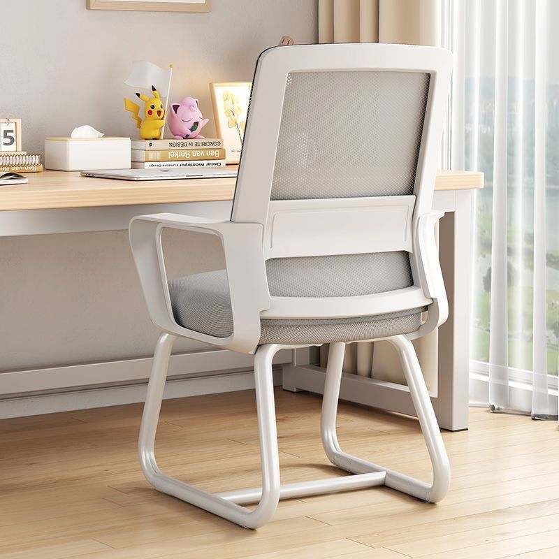 Modern Minimalist Square Rectangular Mesh Fabric Carbon Steel Desk Chair Backrest Armrest For Home Office DFM-F